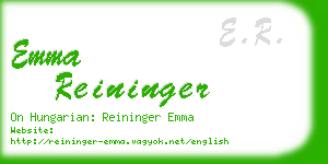 emma reininger business card